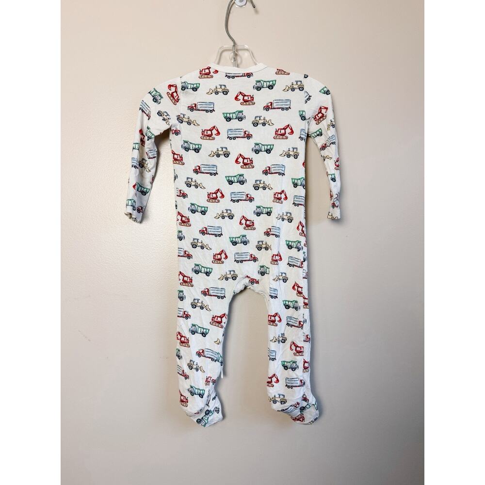 Little Me Bamboo Sleeper 9M Cars Print Double Zip Footie Pajamas Baby GUC - Picture 3 of 3